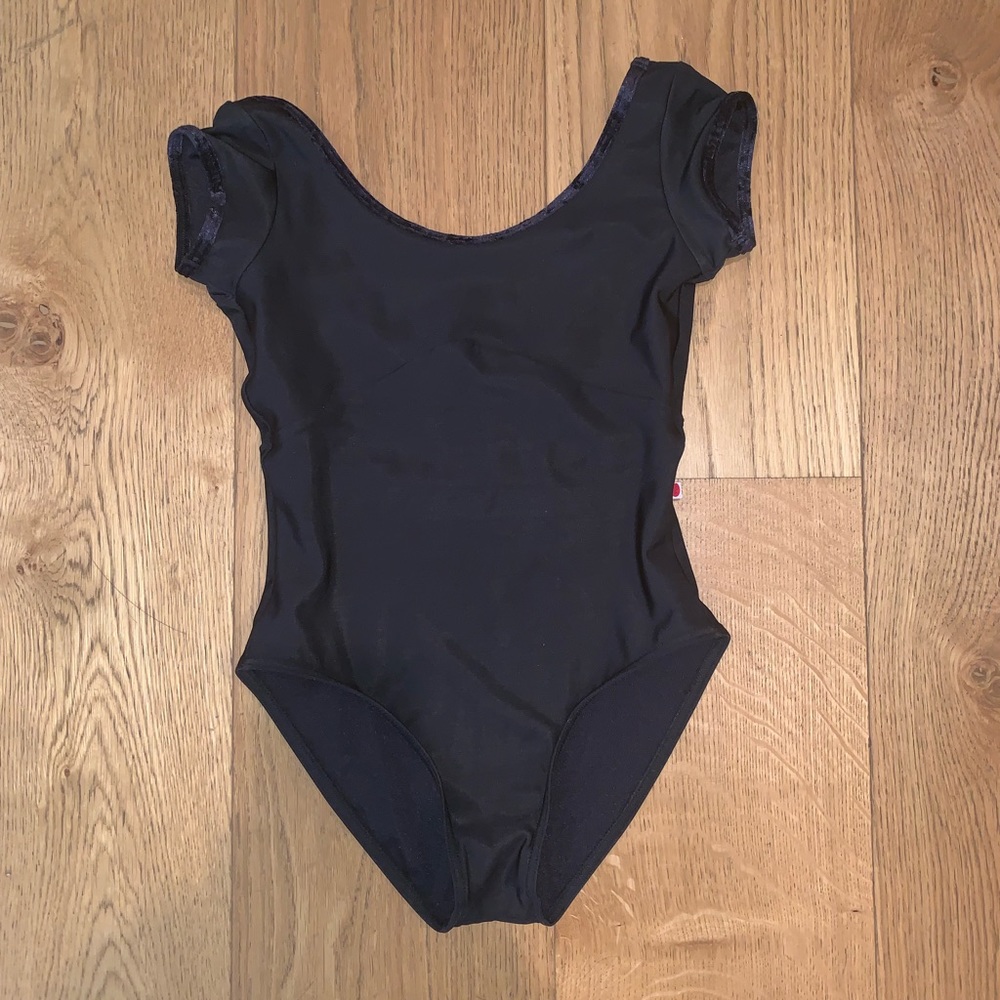Black Nylon high cut Yumiko Anna leotard